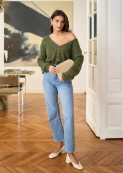 Pull Bohème -Élégance Soldes motus boutique pull boheme kaki 4