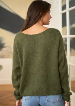 Pull Bohème -Élégance Soldes motus boutique pull boheme kaki 5