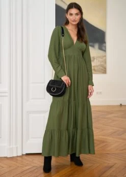 Robe Almé -Élégance Soldes motus boutique robe alme kaki 10