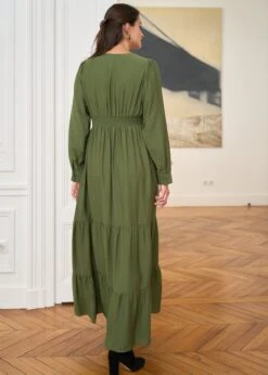 Robe Almé -Élégance Soldes motus boutique robe alme kaki 4