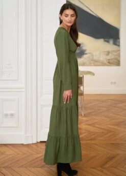 Robe Almé -Élégance Soldes motus boutique robe alme kaki 7
