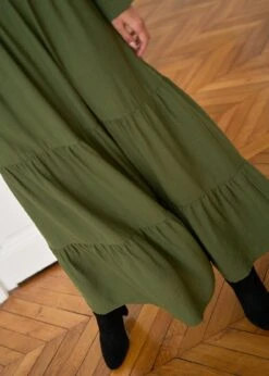Robe Almé -Élégance Soldes motus boutique robe alme kaki 8