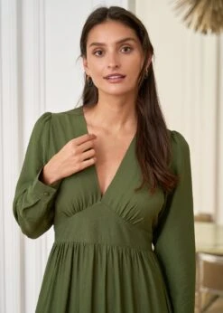 Robe Almé -Élégance Soldes motus boutique robe alme kaki 9