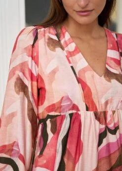 Robe Constance -Élégance Soldes motus boutique robe constance motifs rose 2