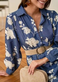 Robe Raquel -Élégance Soldes motus boutique robe raquel bleu 2