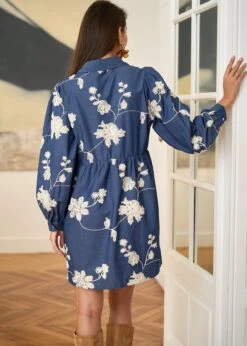 Robe Raquel -Élégance Soldes motus boutique robe raquel bleu 5