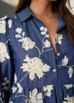 Robe Raquel -Élégance Soldes motus boutique robe raquel bleu 7